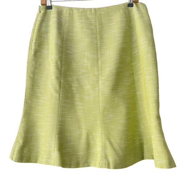 Judith Hart Collection Kohlrabi Green A-Line flared midi skirt fully lined Sz 16 - Picture 1 of 8